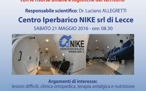 3^ Edizione del Corso Base teorico e pratico di formazione all’Ossigeno Terapia Iperbarica